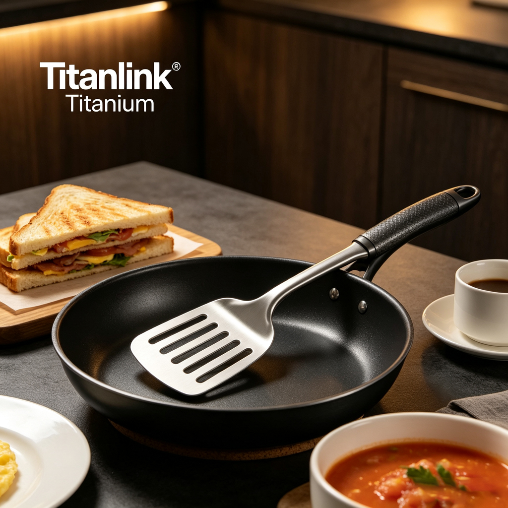 100% Titanium Kitchen Turner | Non-Reactive & Safe Spatula
