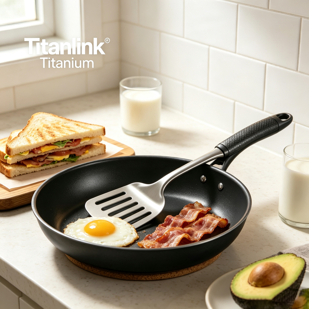 100% Titanium Kitchen Turner | Non-Reactive & Safe Spatula