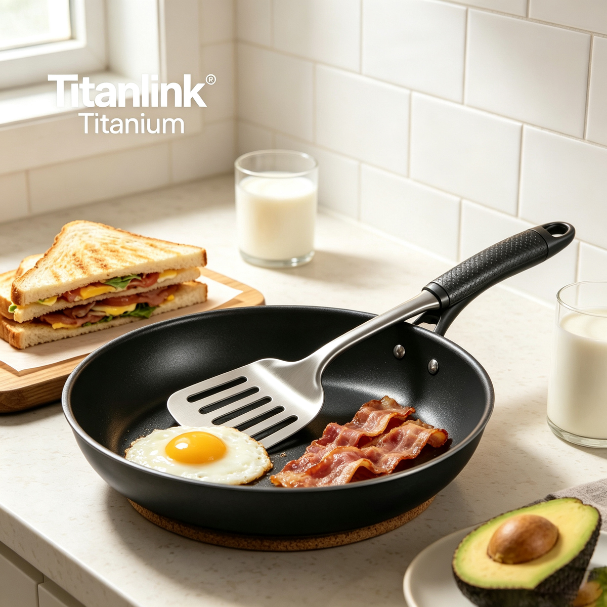 100% Titanium Kitchen Turner | Non-Reactive & Safe Spatula