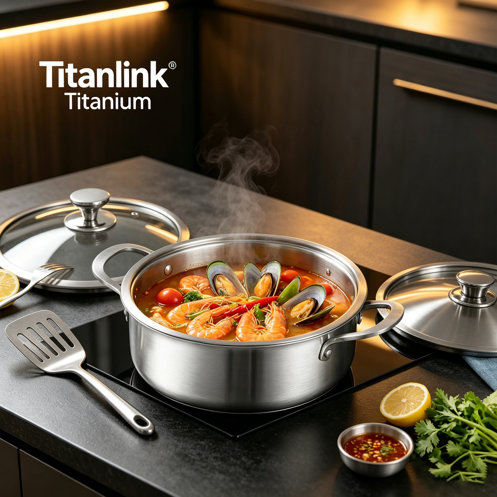 Pure Titanium Pot - Coating-Free & Ultra-Durable