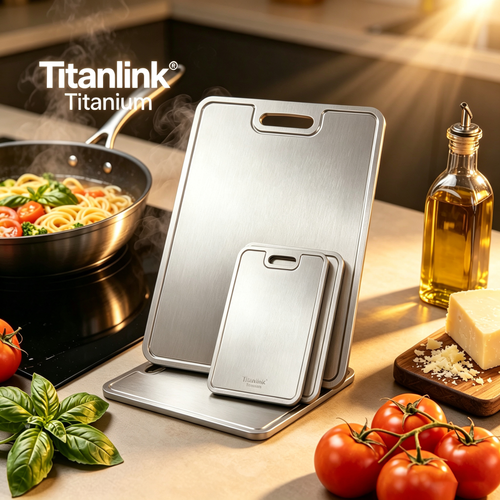 Food‑Grade Pure Titanium Cutting Board, Rust‑Proof Kitchen Chopping Board