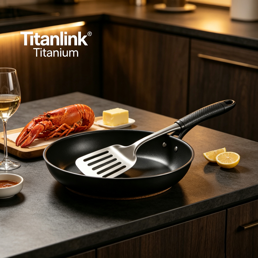 100% Titanium Kitchen Turner | Non-Reactive & Safe Spatula