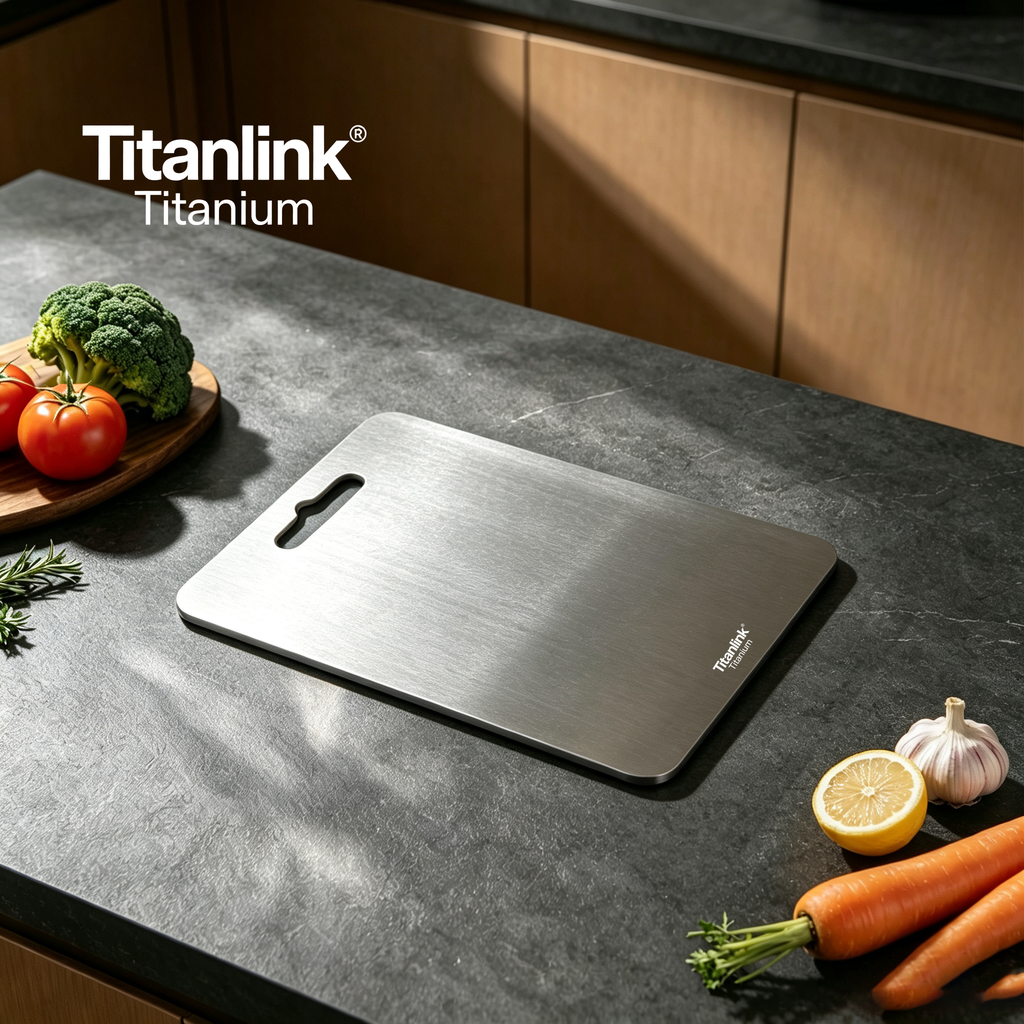 Pure Titanium Cutting Board | Antibacterial & Toxin-Free
