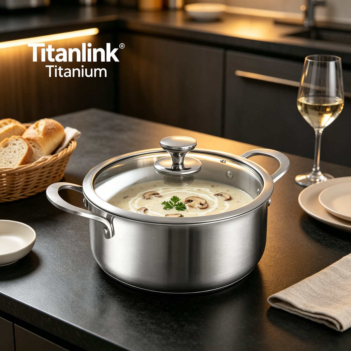 Pure Titanium Pot - Coating-Free & Ultra-Durable