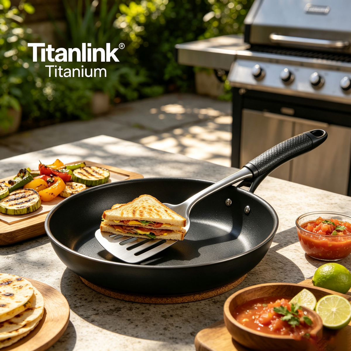 100% Titanium Kitchen Turner | Non-Reactive & Safe Spatula