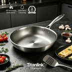 Pure Titanium Frying Pan | Non-Toxic & Lightweight Skillet
