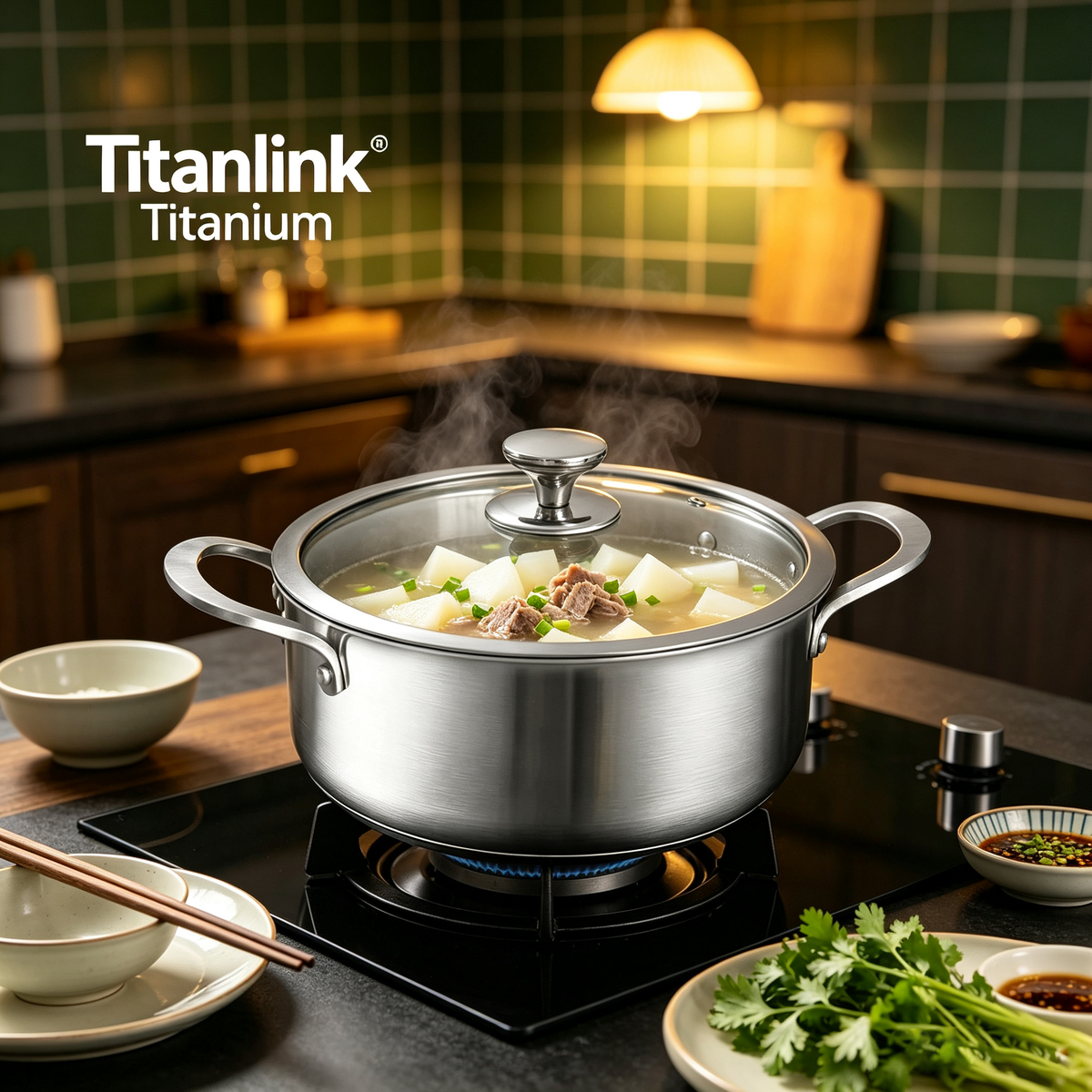 Pure Titanium Pot - Coating-Free & Ultra-Durable