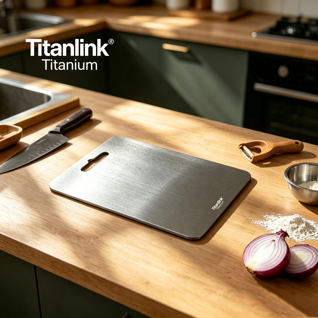 Pure Titanium Cutting Board | Antibacterial & Toxin-Free