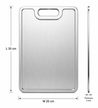 Food‑Grade Pure Titanium Cutting Board, Rust‑Proof Lightweight Titanium Kitchen Chopping Board