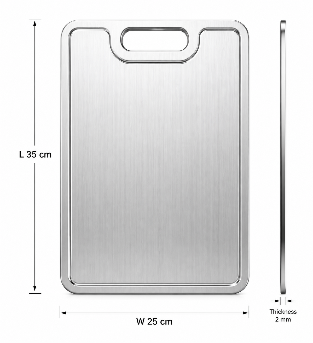 Food‑Grade Pure Titanium Cutting Board, Rust‑Proof Lightweight Titanium Kitchen Chopping Board