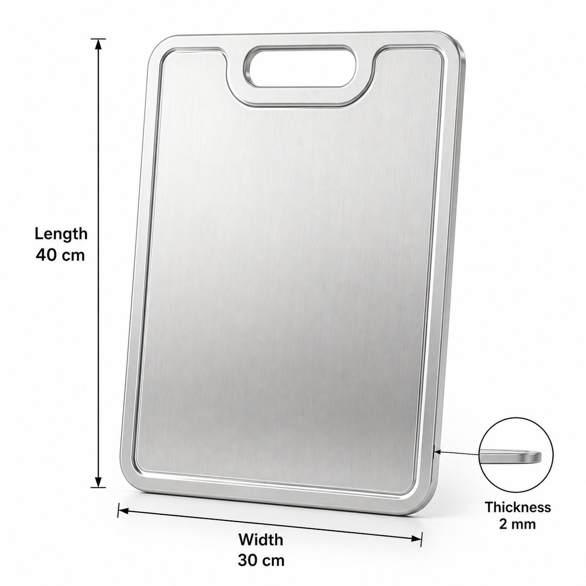 Food‑Grade Pure Titanium Cutting Board, Rust‑Proof Lightweight Titanium Kitchen Chopping Board